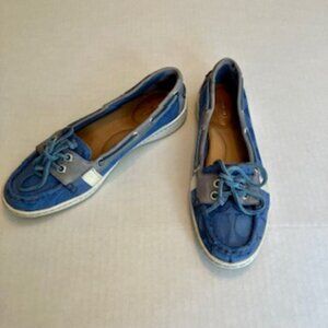 Coach Raimey blue boat shoe size 7M